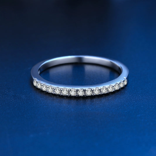 15 Stone Row Moissanite Ring